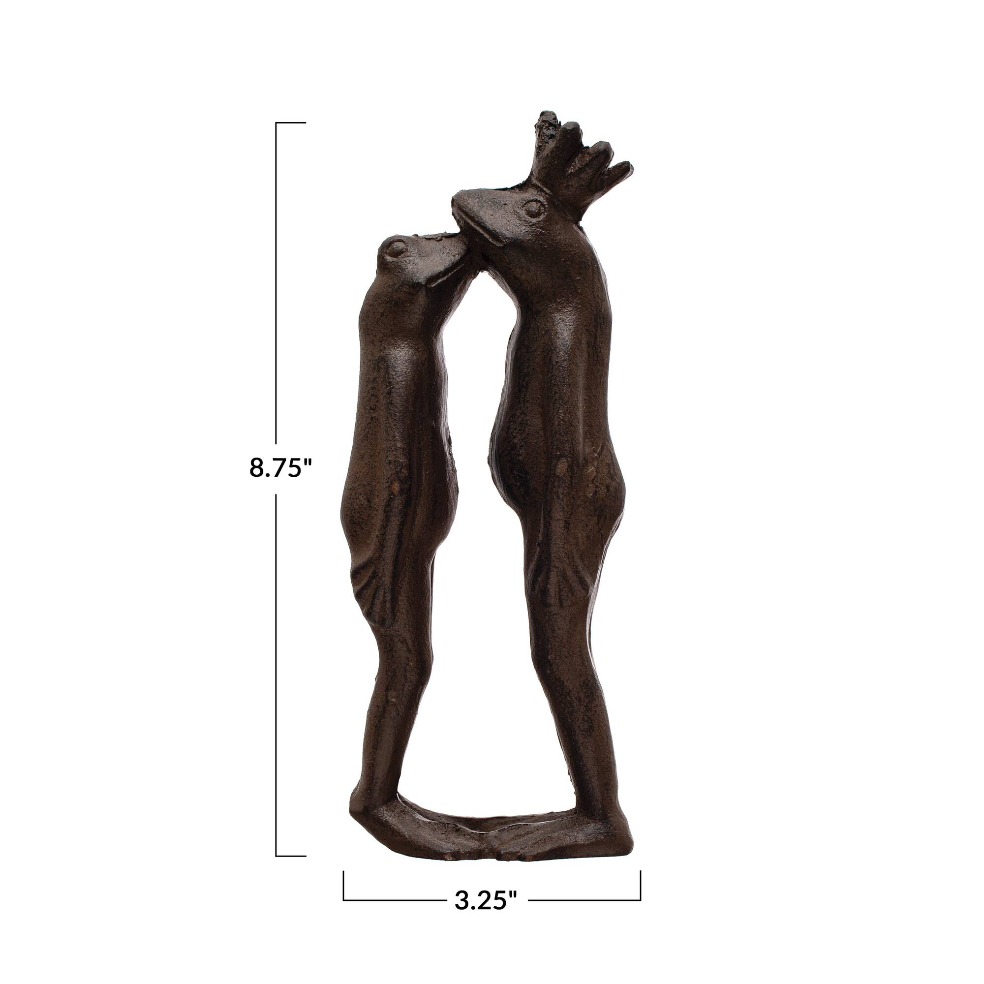 Hello Honey® 9" Black Iron Kissing Frog Prince Figurine